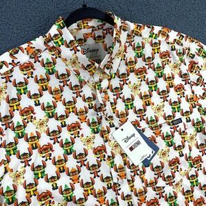 RSVLTS Lilo & Stitch Shirt Mens Medium AOP Stretch Hawaiian Disney